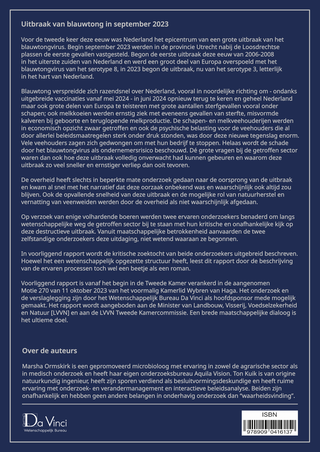 e-book: Onafhankelijk onderzoek naar de uitbraak van het blauwtongvirus in 2023 in Nederland