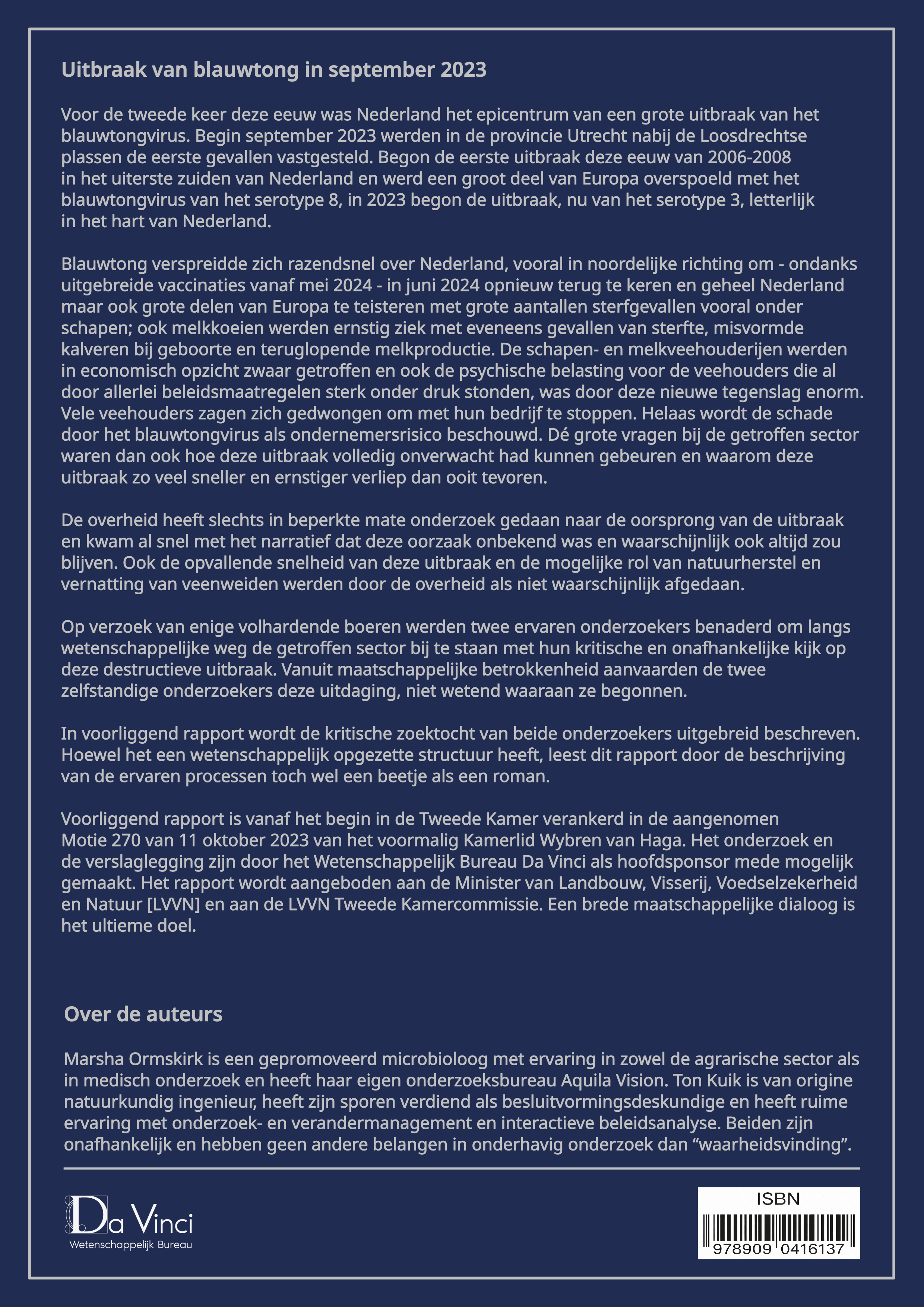 e-book: Onafhankelijk onderzoek naar de uitbraak van het blauwtongvirus in 2023 in Nederland
